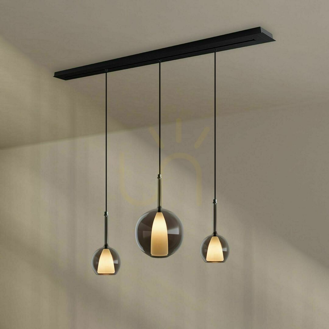 Náhled Lustr s.luce Belluna 3 světla sklo kov vícebarevný kruhový E27 stmívatelný Lustr s.luce Belluna 3 světla sklo kov vícebarevný kruhový E27 stmívatelný