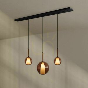 Lustr s.luce Belluna 3 světla kouřové sklo moderní 24 cm 1 Lustr s.luce Belluna 3 světla kouřové sklo moderní 24 cm small 1