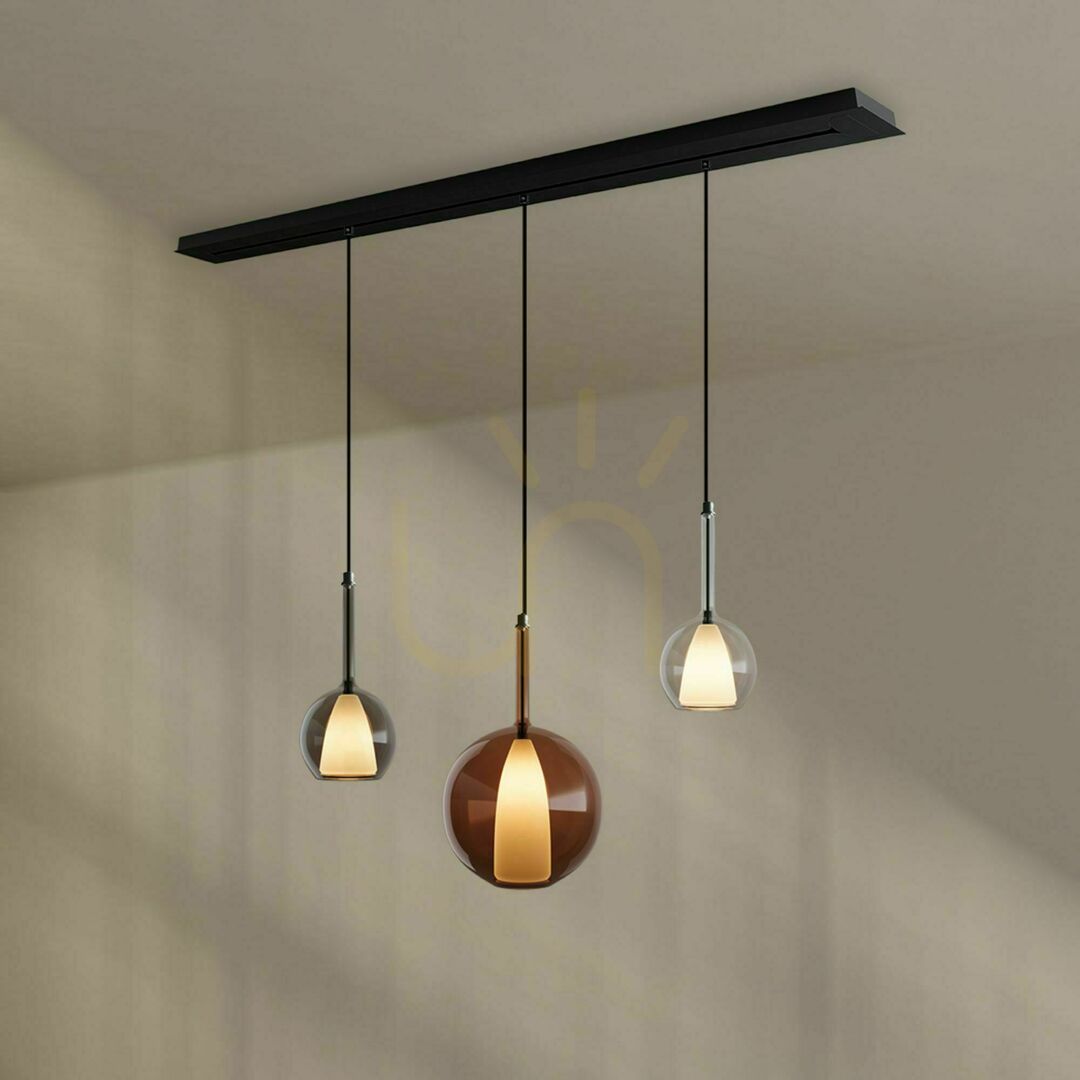 Zobrazit Lustr s.luce Belluna 3 světla kouřové sklo moderní 24 cm Lustr s.luce Belluna 3 světla kouřové sklo moderní 24 cm