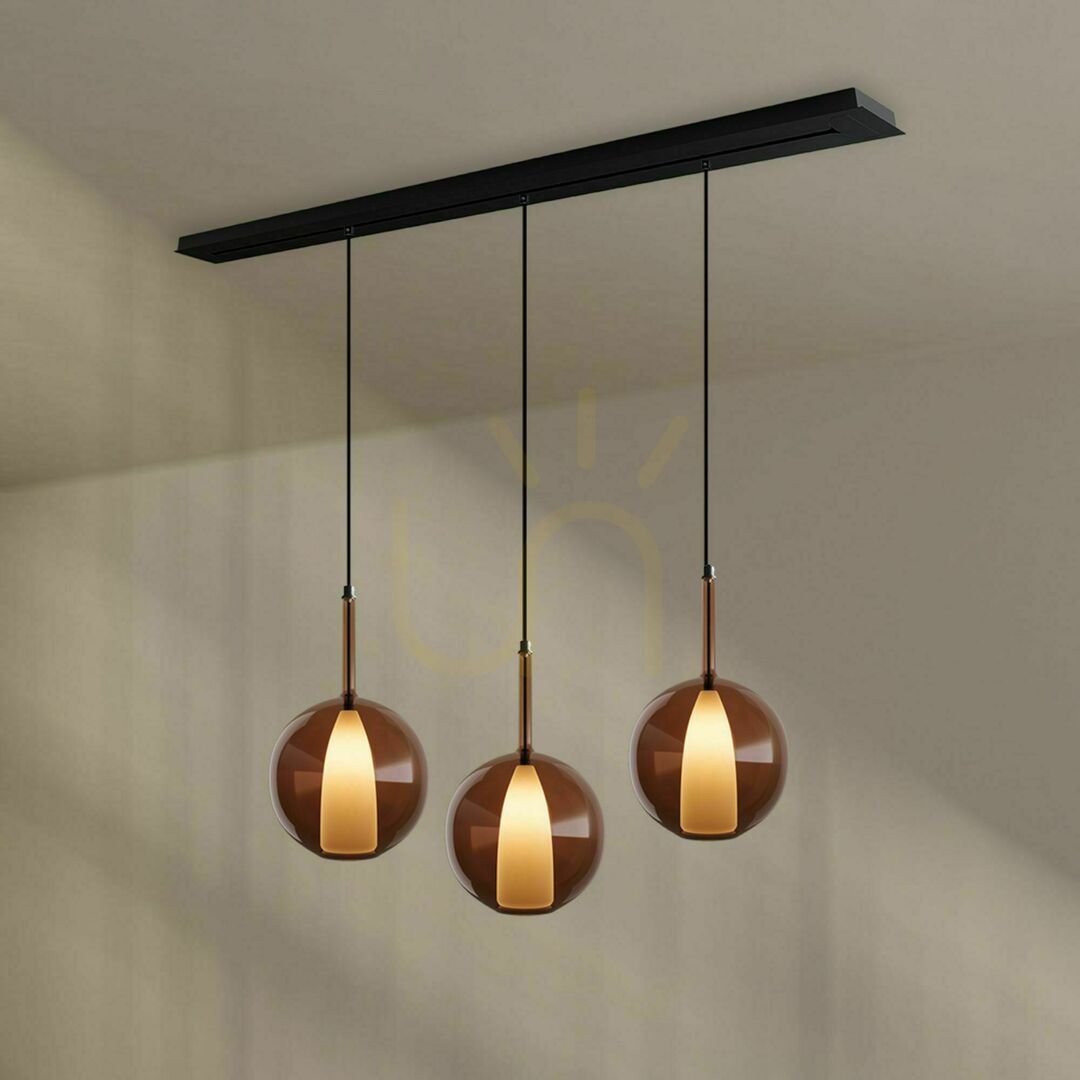 Kontrola Lustr s.luce Belluna 3 světla kouřové sklo moderní 24 cm Lustr s.luce Belluna 3 světla kouřové sklo moderní 24 cm