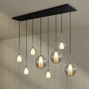 Závěsné svítidlo s.luce Belluna 8x E14 sklo a kov, dvouřadé, vícebarevné 3 Závěsné svítidlo s.luce Belluna 8x E14 sklo a kov, dvouřadé, vícebarevné small 3