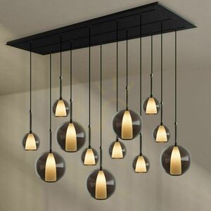 Lustr s.luce Belluna hnědý sklo kov 12 ramen 3 řady 200 cm 1 Lustr s.luce Belluna hnědý sklo kov 12 ramen 3 řady 200 cm small 1