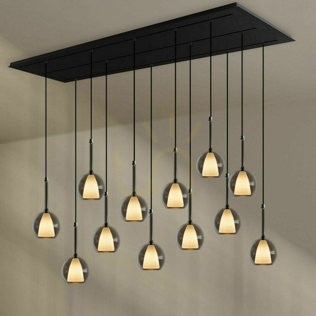 Kontrola Lustr s.luce Belluna 12ramenný, sklo, průhledný, minimalistický, 200 cm Lustr s.luce Belluna 12ramenný, sklo, průhledný, minimalistický, 200 cm
