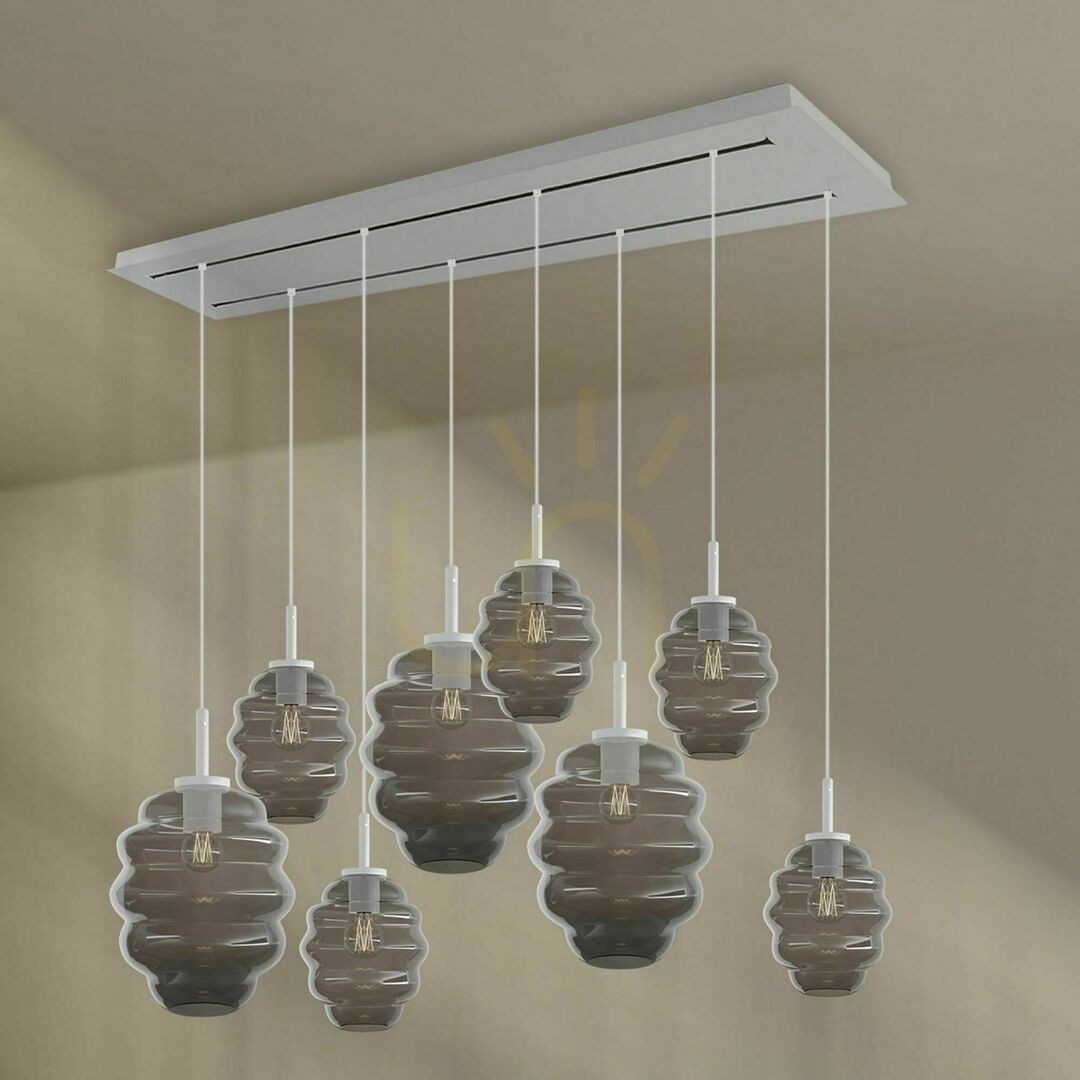 Zobrazit Lustr s.luce Echos černý skleněný kovový 8ramenný Ø 18/25 cm Lustr s.luce Echos černý skleněný kovový 8ramenný Ø 18/25 cm