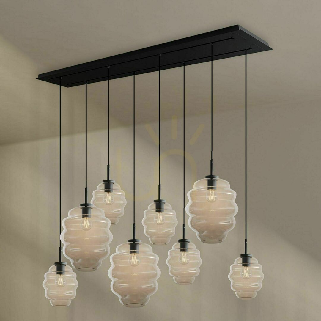 Zobrazit Lustr s.luce Echos 8x E27 sklo kov transparentní 2 řady Ø 18/25 cm Lustr s.luce Echos 8x E27 sklo kov transparentní 2 řady Ø 18/25 cm
