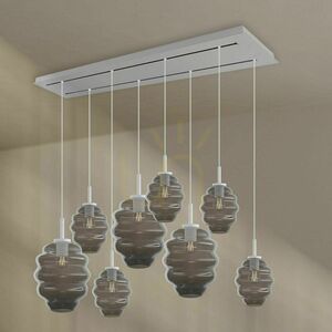 Lustr s.luce Echos hnědý sklo kov 8 ramen 2 řady Ø 18/25 cm 8 Lustr s.luce Echos hnědý sklo kov 8 ramen 2 řady Ø 18/25 cm small 8