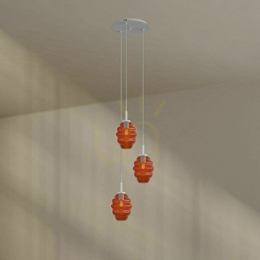Kontrola Lustr s.luce Echos 3ramenný, vícebarevný, Ø 40 cm, E27 Lustr s.luce Echos 3ramenný, vícebarevný, Ø 40 cm, E27