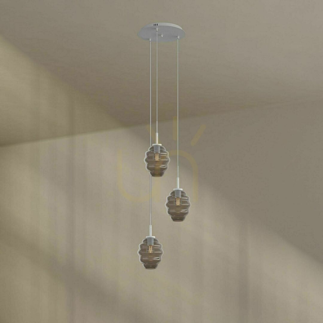 Pohled Lustr s.luce Echos 3ramenný, vícebarevný, Ø 40 cm, E27 Lustr s.luce Echos 3ramenný, vícebarevný, Ø 40 cm, E27