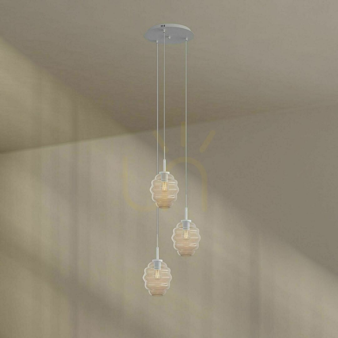 Náhled Lustr s.luce Echos černý 3x E27 sklo/kov, galerie, 40 cm Lustr s.luce Echos černý 3x E27 sklo/kov, galerie, 40 cm
