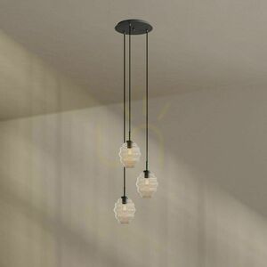 Lustr s.luce Echos 3ramenný skleněný, průhledný, E27, Ø 40 cm small 3