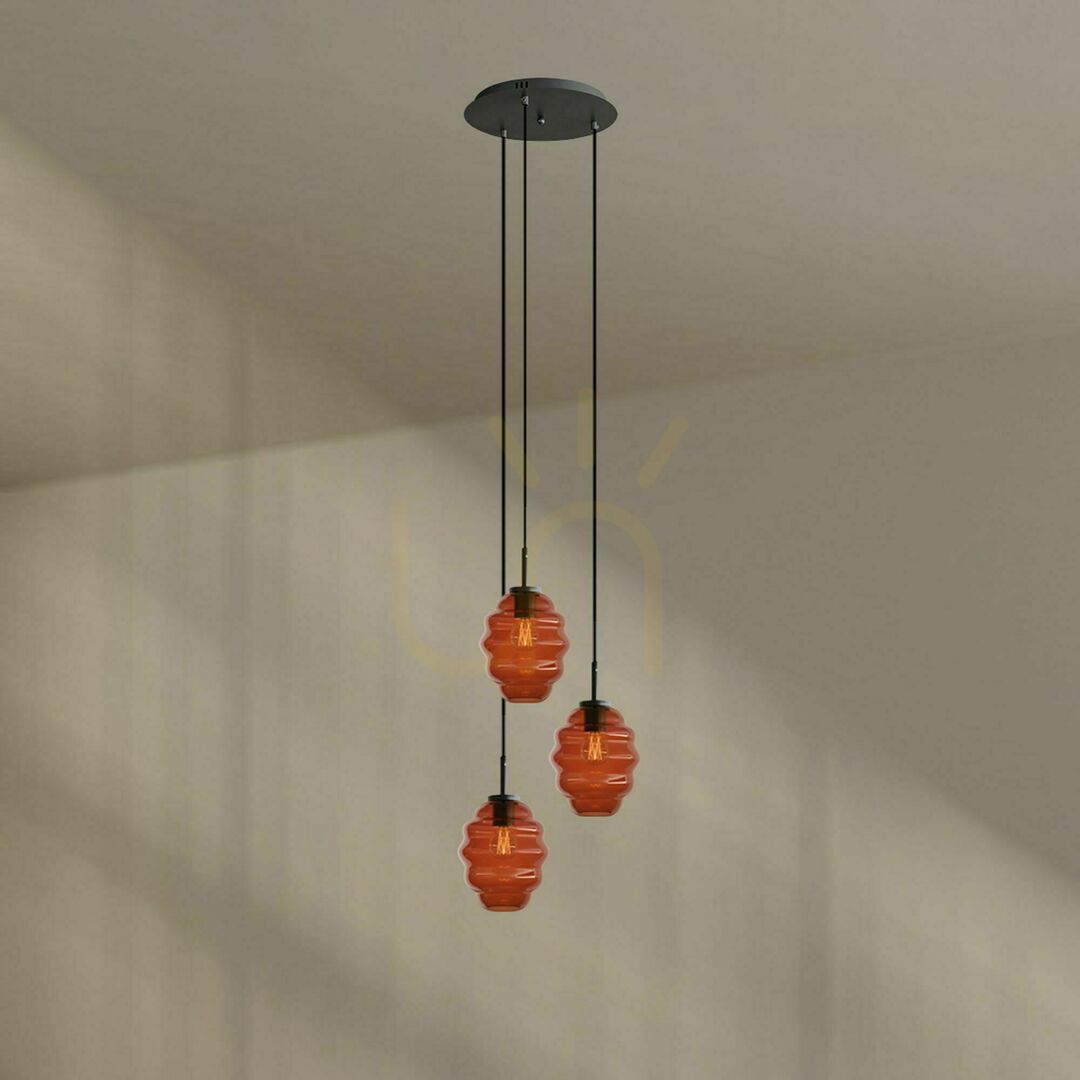 Pohled Lustr s.luce Echos bílý skleněný 3ramenný moderní Ø 40 cm Lustr s.luce Echos bílý skleněný 3ramenný moderní Ø 40 cm