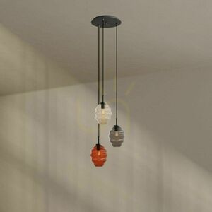 Lustr s.luce Echos bílý skleněný 3ramenný moderní Ø 40 cm 4 Lustr s.luce Echos bílý skleněný 3ramenný moderní Ø 40 cm small 4