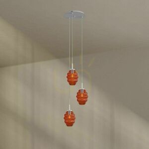 Lustr s.luce Echos bílý skleněný 3ramenný moderní Ø 40 cm 5 Lustr s.luce Echos bílý skleněný 3ramenný moderní Ø 40 cm small 5