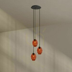 Lustr s.luce Echos 3x E27 hnědý sklo kov Ø40 cm 500 cm 1 Lustr s.luce Echos 3x E27 hnědý sklo kov Ø40 cm 500 cm small 1