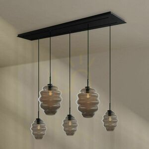 Lustr s.luce Echos 5x E27 skleněný transparentní 160 cm small 3