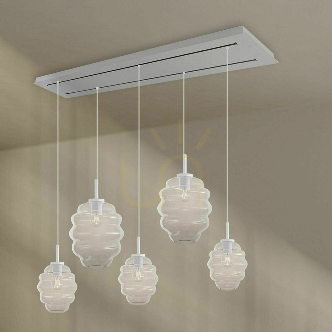 Kontrola Lustr s.luce Echos 5x E27 40 W vícebarevný minimalistický Ø 18/25 cm Lustr s.luce Echos 5x E27 40 W vícebarevný minimalistický Ø 18/25 cm