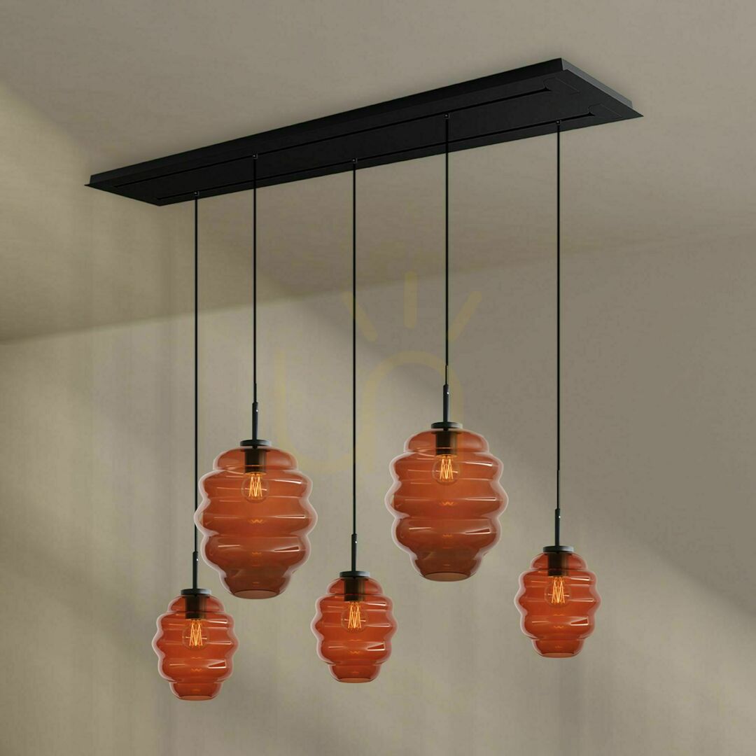 Náhled Lustr s.luce Echos 5x E27 40 W vícebarevný minimalistický Ø 18/25 cm Lustr s.luce Echos 5x E27 40 W vícebarevný minimalistický Ø 18/25 cm