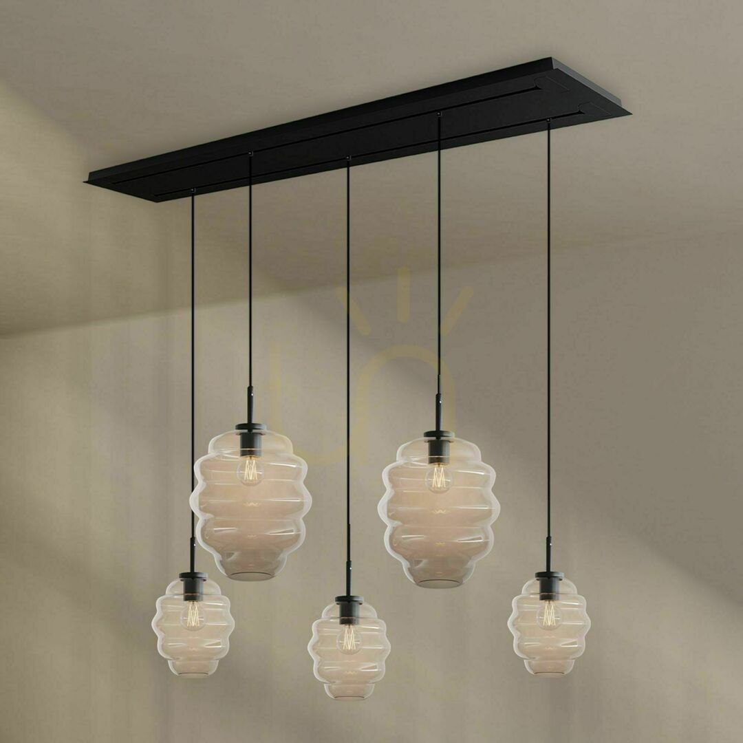 Kontrola Lustr s.luce Echos 5x E27 40 W vícebarevný minimalistický Ø 18/25 cm Lustr s.luce Echos 5x E27 40 W vícebarevný minimalistický Ø 18/25 cm