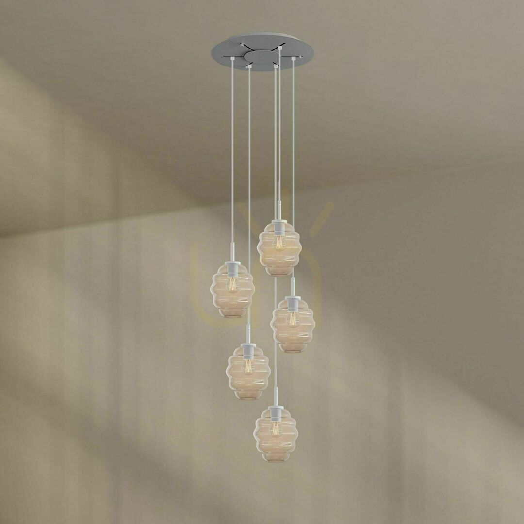Zobrazit Lustr s.luce Echos 5ramenný galerie Ø 60 cm vícebarevný Lustr s.luce Echos 5ramenný galerie Ø 60 cm vícebarevný