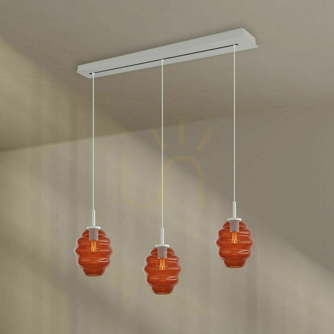 Kontrola Lustr s.luce Echos 3x E27 hnědý sklo kov, závěsný nad jídelní stůl Ø18 cm Lustr s.luce Echos 3x E27 hnědý sklo kov, závěsný nad jídelní stůl Ø18 cm