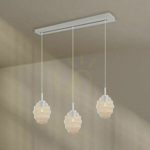 Závěsné svítidlo s.luce Echos 3x E27 sklo průhledné, 18 cm, nad jídelní stůl small 8