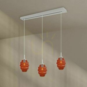 Lustr s.luce Echos černý skleněný 3x E27, 120 cm na jídelní stůl small 5