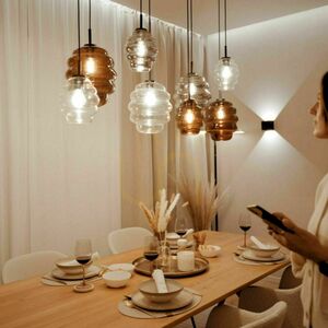 Lustr s.luce Echos hnědý sklo kov oválný 8 světel Ø 25 cm 3 Lustr s.luce Echos hnědý sklo kov oválný 8 světel Ø 25 cm small 3