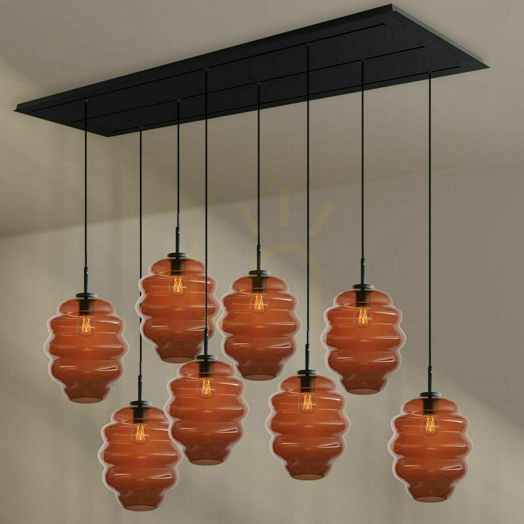Pohled Lustr s.luce Echos skleněný oválný 8 ramen Ø 25 cm průhledný Lustr s.luce Echos skleněný oválný 8 ramen Ø 25 cm průhledný