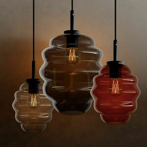 Lustr s.luce Echos bílý 8x E27 sklo/kov Ø 25 cm moderní small 13