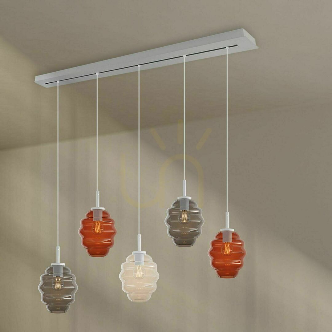 Zobrazit Lustr s.luce Echos 5x E27 sklo/kov, průhledný, Ø 18 cm, 160 cm Lustr s.luce Echos 5x E27 sklo/kov, průhledný, Ø 18 cm, 160 cm