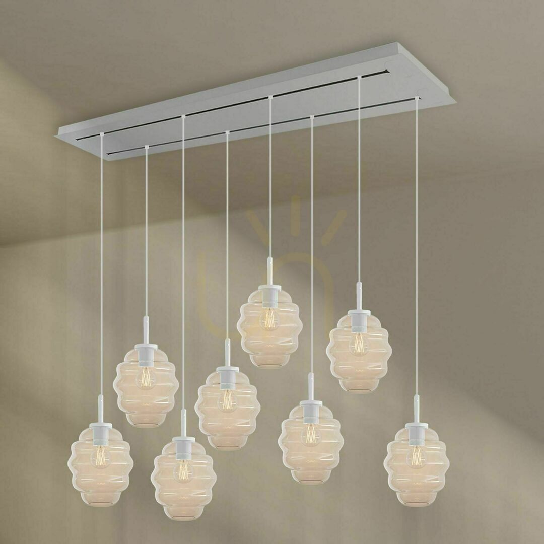 Náhled Lustr s.luce Echos 8ramenný hnědý sklo kov Ø 18 cm Lustr s.luce Echos 8ramenný hnědý sklo kov Ø 18 cm