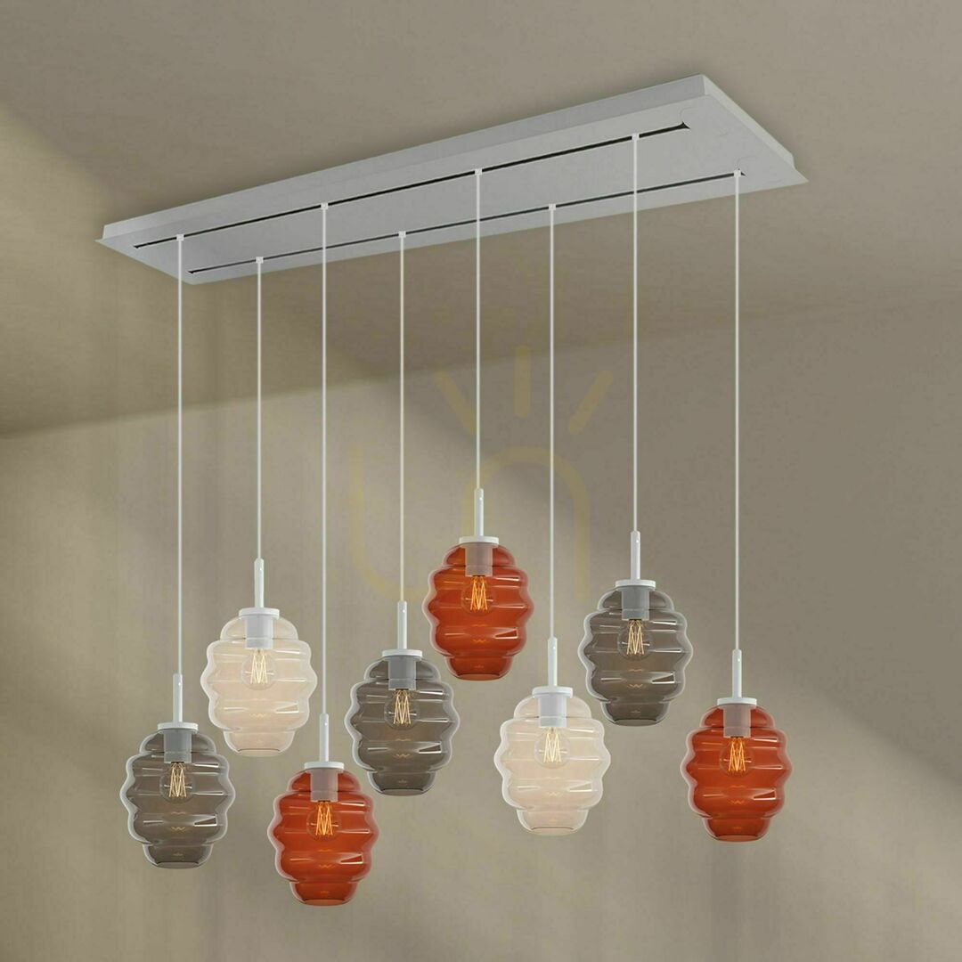Zobrazit Lustr s.luce Echos 8ramenný hnědý sklo kov Ø 18 cm Lustr s.luce Echos 8ramenný hnědý sklo kov Ø 18 cm