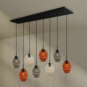 Lustr s.luce Echos 8ramenný skleněný průhledný E27 18 cm stmívatelný small 8