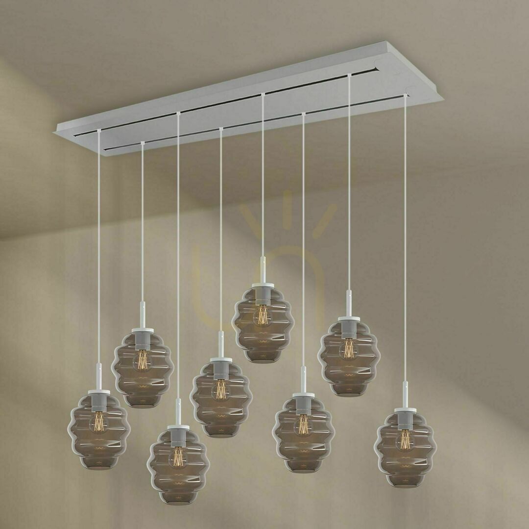 Pohled Lustr s.luce Echos bílý sklo 8 světel Ø 18 cm Lustr s.luce Echos bílý sklo 8 světel Ø 18 cm