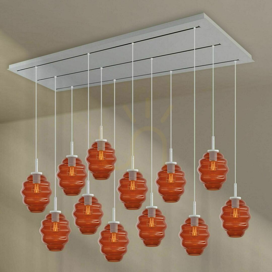 Zobrazit Lustr s.luce Echos 12ramenný skleněný průhledný Ø 18 cm hnědý to 200 cm Lustr s.luce Echos 12ramenný skleněný průhledný Ø 18 cm hnědý to 200 cm