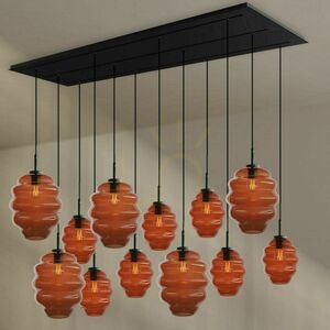 Lustr s.luce Echos černý, 12ramenný, 3 řady, Ø 18/25 cm, jídelní small 2