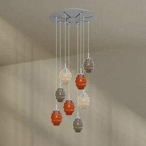 Lustr s.luce Echos 8ramenný, vícebarevný, Ø 80 cm, minimalistický small 9