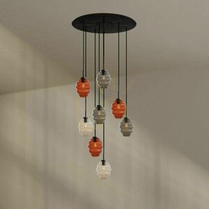 Lustr s.luce Echos 8ramenný hnědý sklo kov Ø 80 cm 4 Lustr s.luce Echos 8ramenný hnědý sklo kov Ø 80 cm small 4