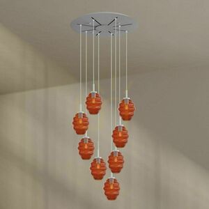 Lustr s.luce Echos 8ramenný hnědý sklo kov Ø 80 cm 5 Lustr s.luce Echos 8ramenný hnědý sklo kov Ø 80 cm small 5
