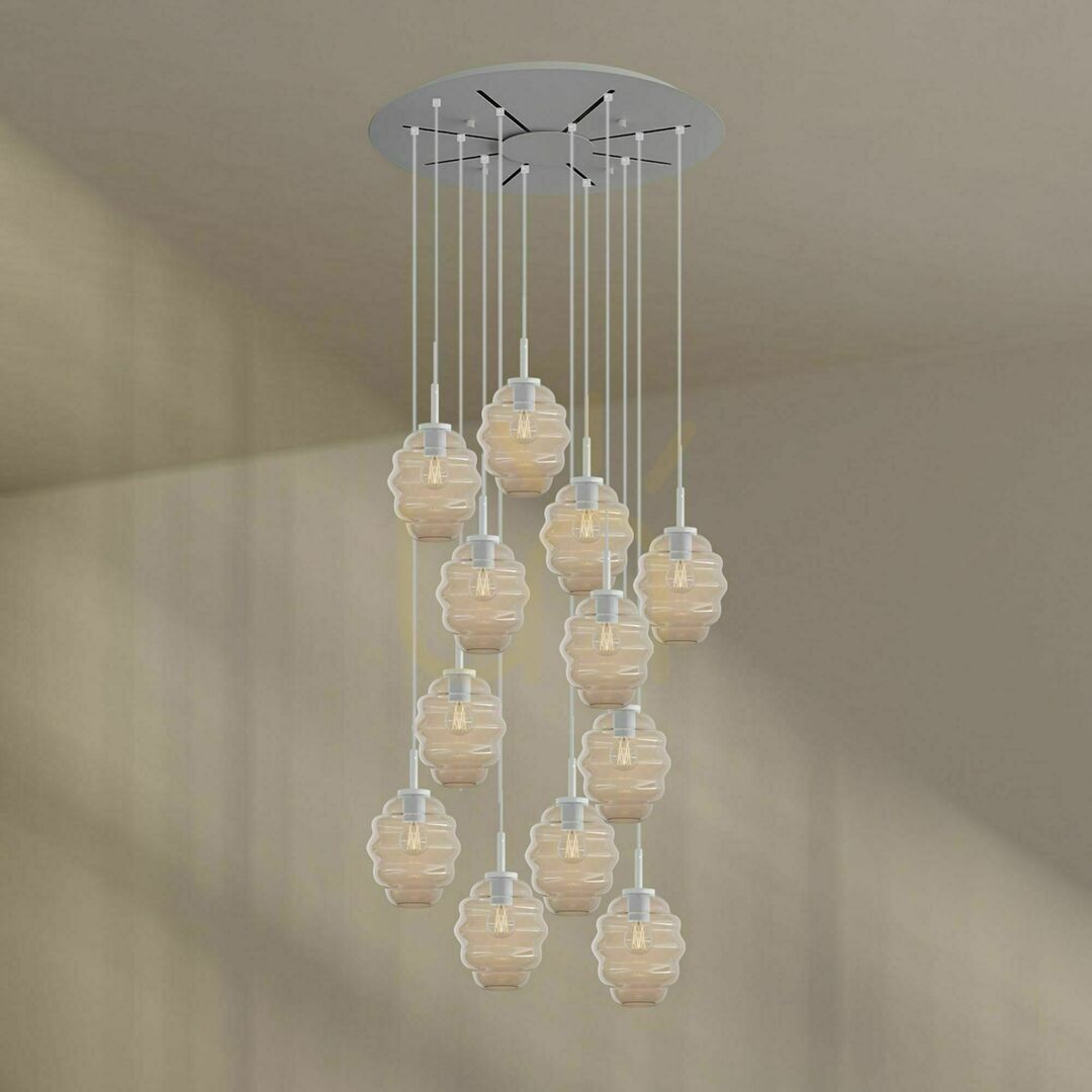 Náhled Lustr s.luce Echos 12ramenný skleněný Ø 80 cm transparentní Lustr s.luce Echos 12ramenný skleněný Ø 80 cm transparentní