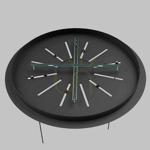 Kontrola Lustr s.luce Echos 12x E27 černý sklo-kov 80 cm