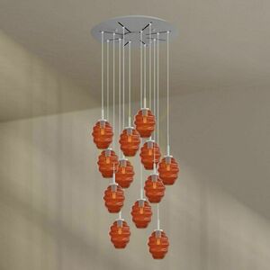 Lustr s.luce Echos 12ramenný bílý sklo kov Ø 80 cm small 5