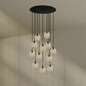 Lustr s.luce Echos 12ramenný hnědý sklo-kov 80 cm small 3