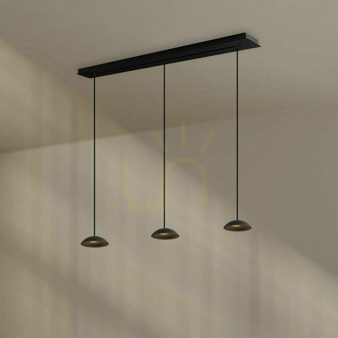 Kontrola Závěsné LED svítidlo s.luce Santa Air 3 světla černé 120 cm Závěsné LED svítidlo s.luce Santa Air 3 světla černé 120 cm