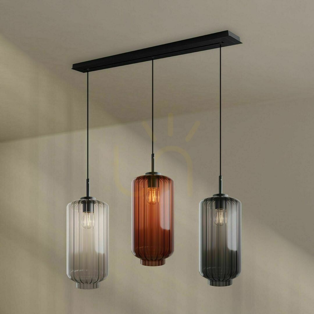 Kontrola Závěsné svítidlo s.luce Velo 3x E27 sklo transparentní, 120 cm Závěsné svítidlo s.luce Velo 3x E27 sklo transparentní, 120 cm