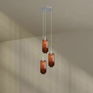 Lustr s.luce Velo 3x E27 hnědý sklo kov Ø 40 cm 6 Lustr s.luce Velo 3x E27 hnědý sklo kov Ø 40 cm small 6