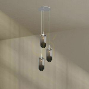 Lustr s.luce Velo 3x E27 hnědý sklo/kov, průměr 40 cm, stmívatelný small 7