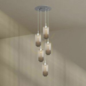 Lustr s.luce Velo 5x E27 sklo transparentní Ø 60 cm 9 Lustr s.luce Velo 5x E27 sklo transparentní Ø 60 cm small 9