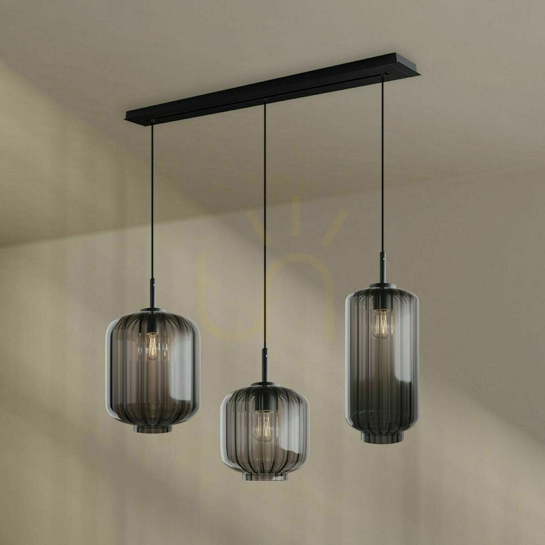 Náhled Závěsné svítidlo s.luce Velo 3x E27 sklo 120 cm transparentní pro jídelní stůl Závěsné svítidlo s.luce Velo 3x E27 sklo 120 cm transparentní pro jídelní stůl