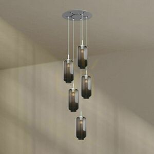 Lustr s.luce Velo 5x E27 hnědé sklo a kov, Ø 60 cm 8 Lustr s.luce Velo 5x E27 hnědé sklo a kov, Ø 60 cm small 8